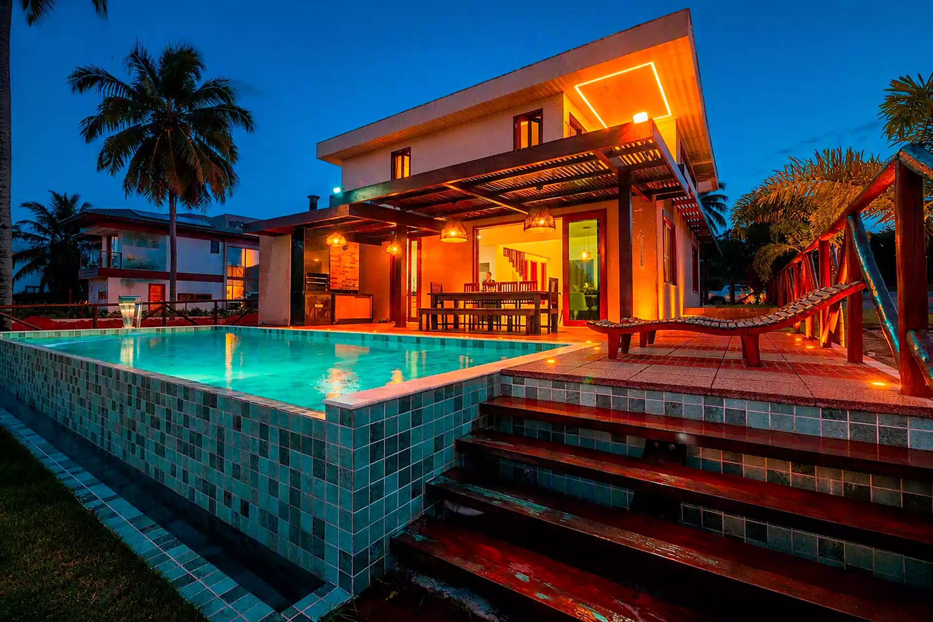 Casa Natus - Piscina Noturna com Cascata
